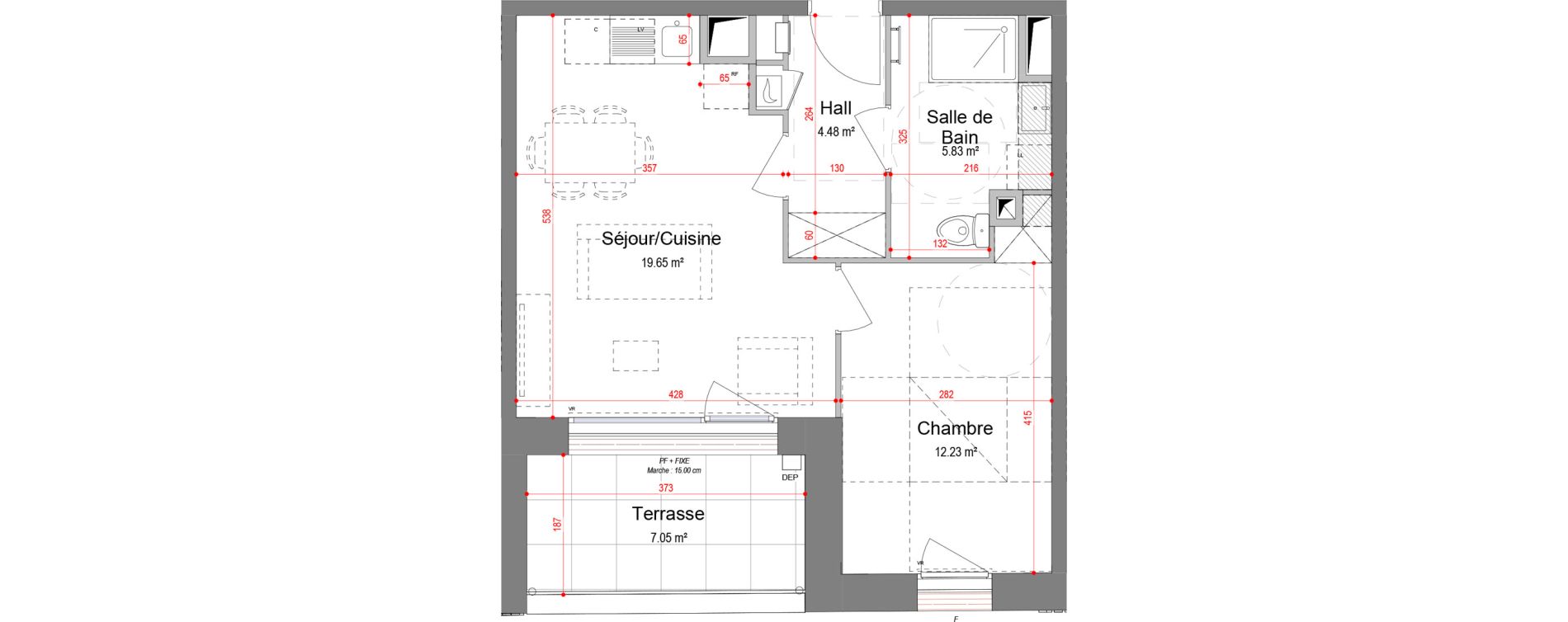 Appartement T2 de 42,19 m2 &agrave; Mouvaux Centre - rue de londres