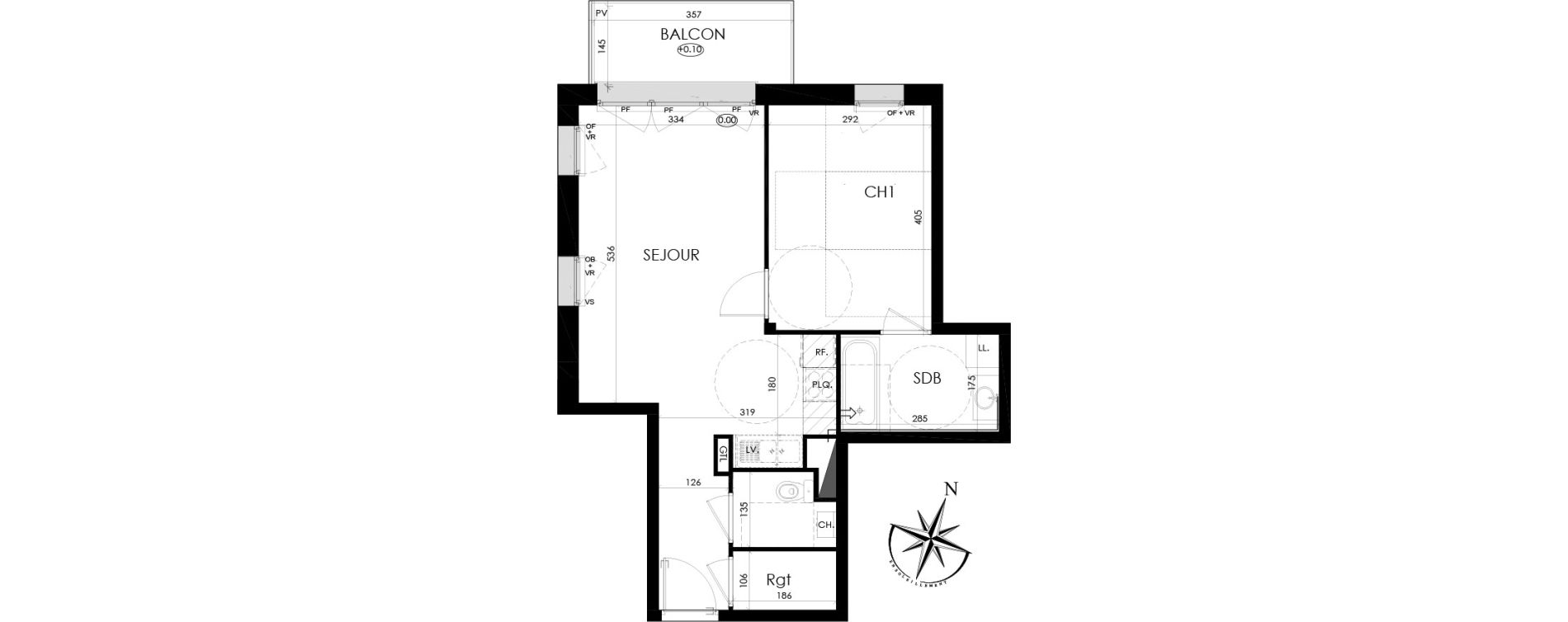 Appartement T2 de 46,15 m2 &agrave; Mouvaux Centre