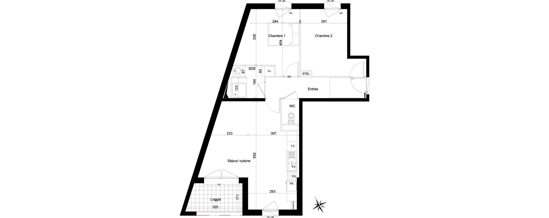 Appartement T3 de 66,57 m2 &agrave; Nieppe Centre