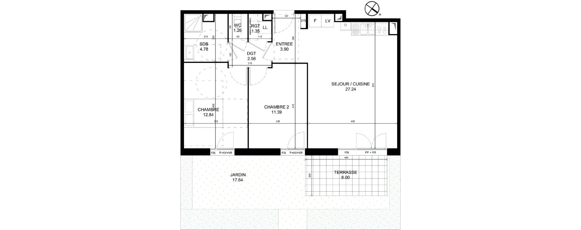 Appartement T3 de 65,52 m2 &agrave; Orchies Centre