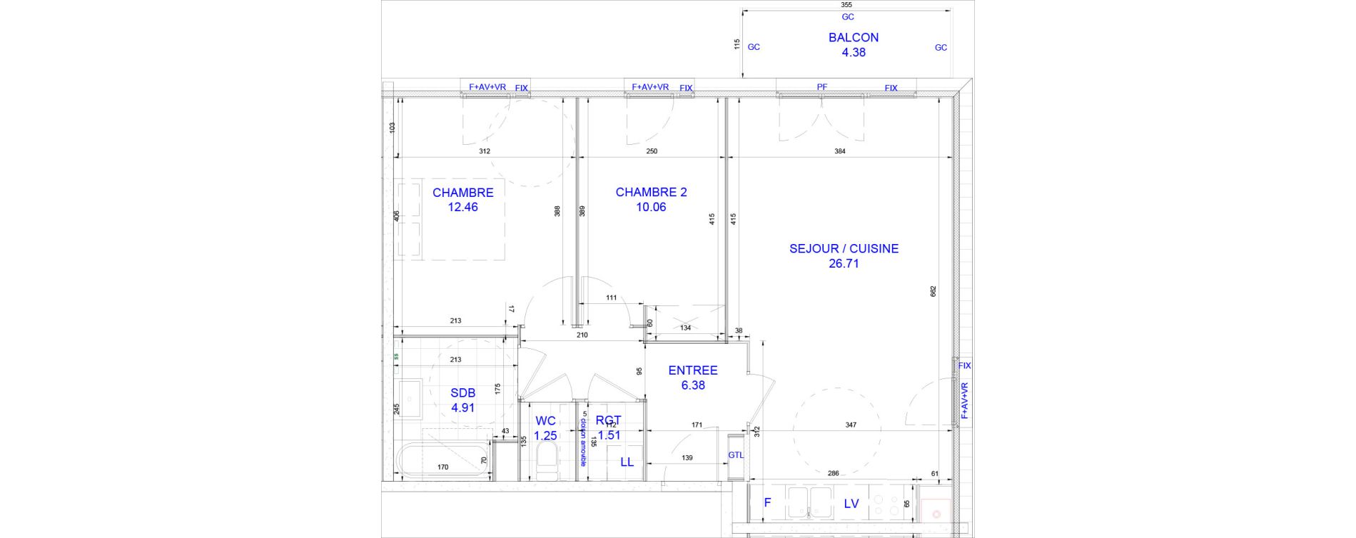 Appartement T3 de 63,28 m2 &agrave; Orchies Centre