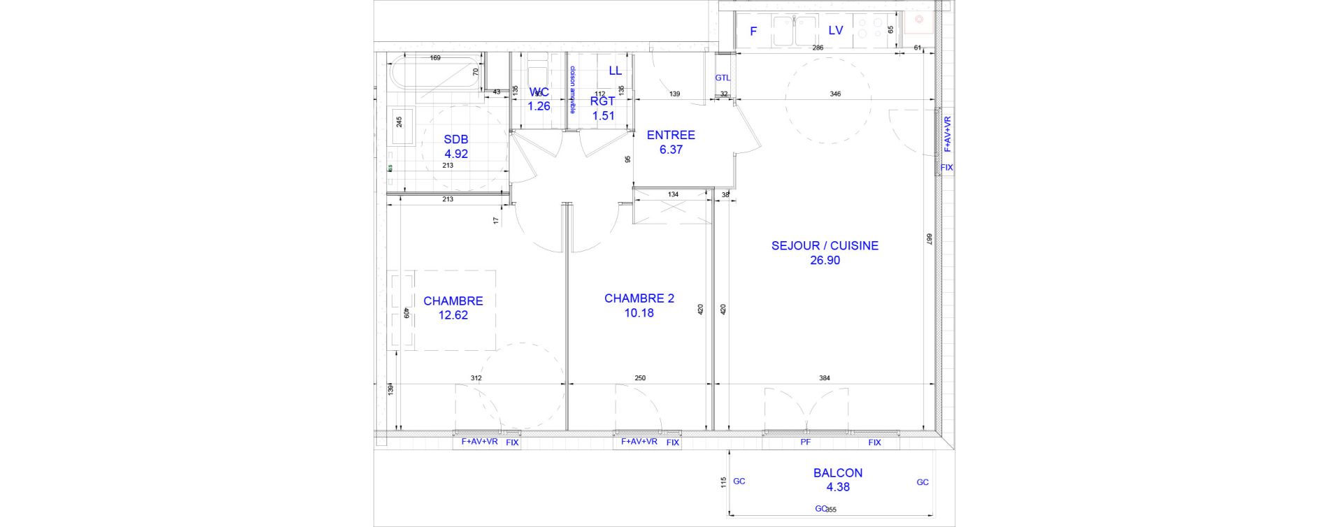 Appartement T3 de 63,76 m2 &agrave; Orchies Centre