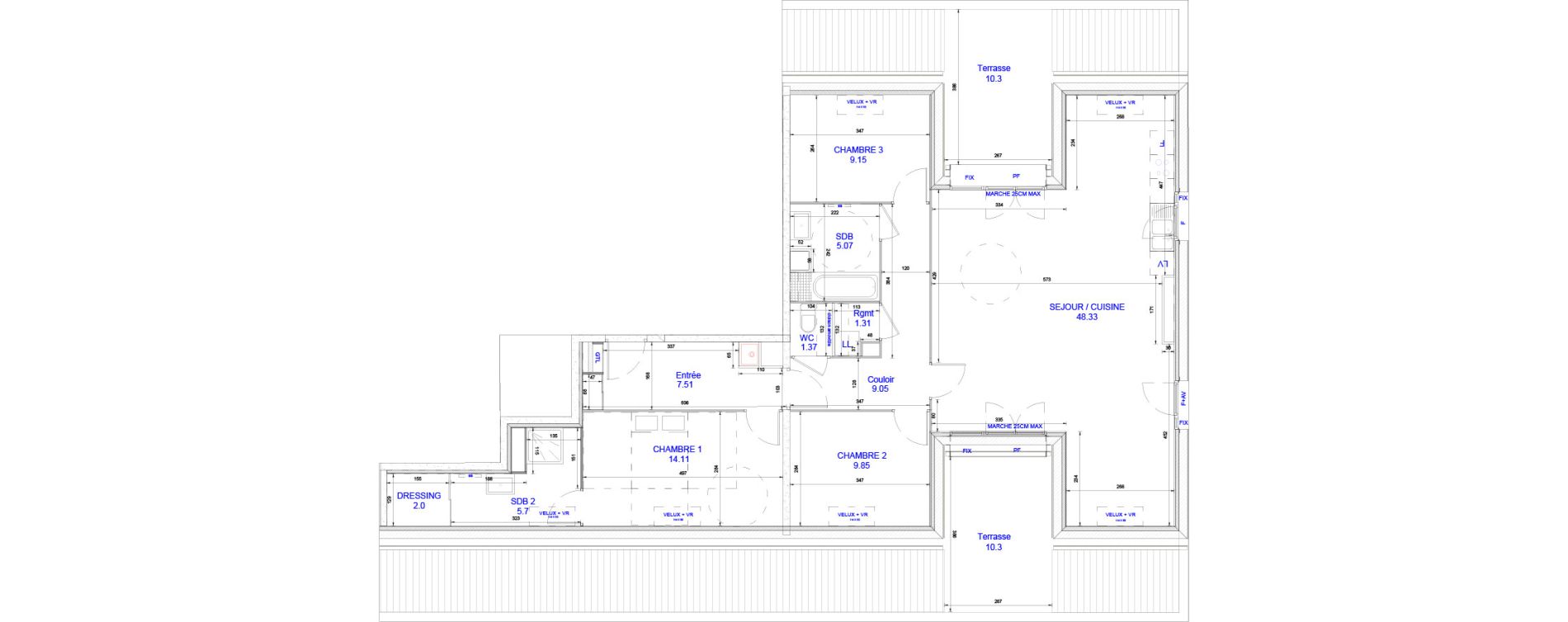 Appartement T4 de 113,45 m2 &agrave; Orchies Centre