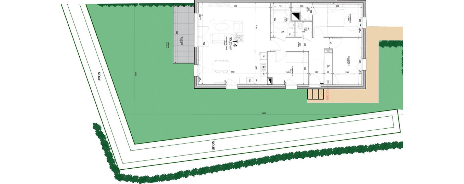 Appartement T4 de 95,20 m2 &agrave; Phalempin Centre