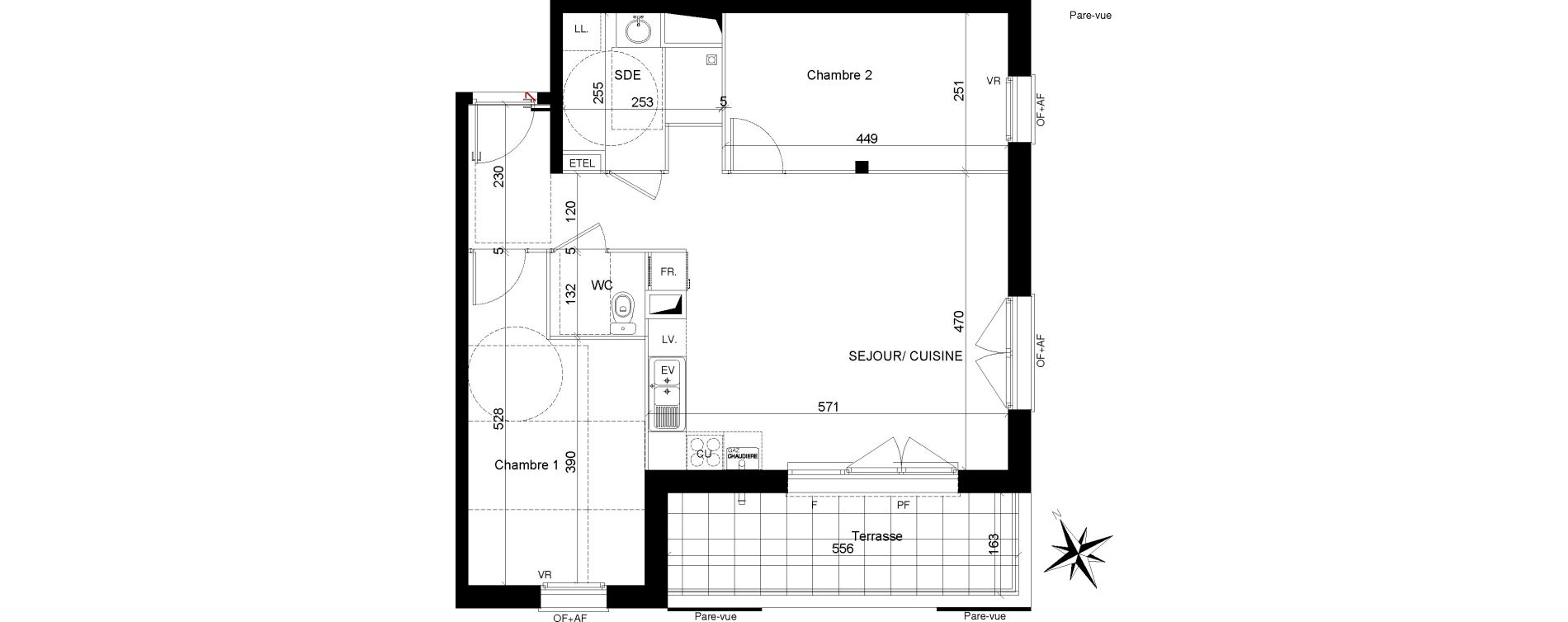 Appartement T3 de 62,78 m2 &agrave; Quesnoy-Sur-De&ucirc;le Centre