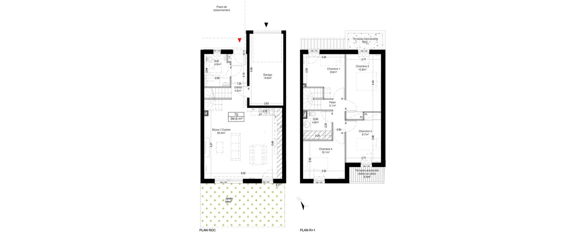 Maison T5 de 64,60 m2 &agrave; Quesnoy-Sur-De&ucirc;le Centre