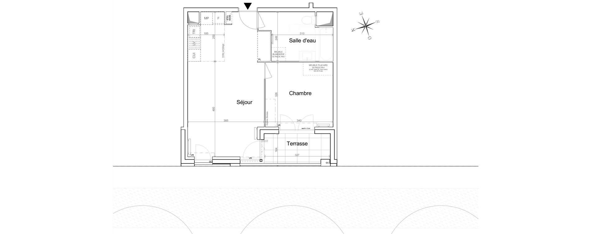 Appartement T2 de 46,22 m2 &agrave; Quesnoy-Sur-De&ucirc;le Centre