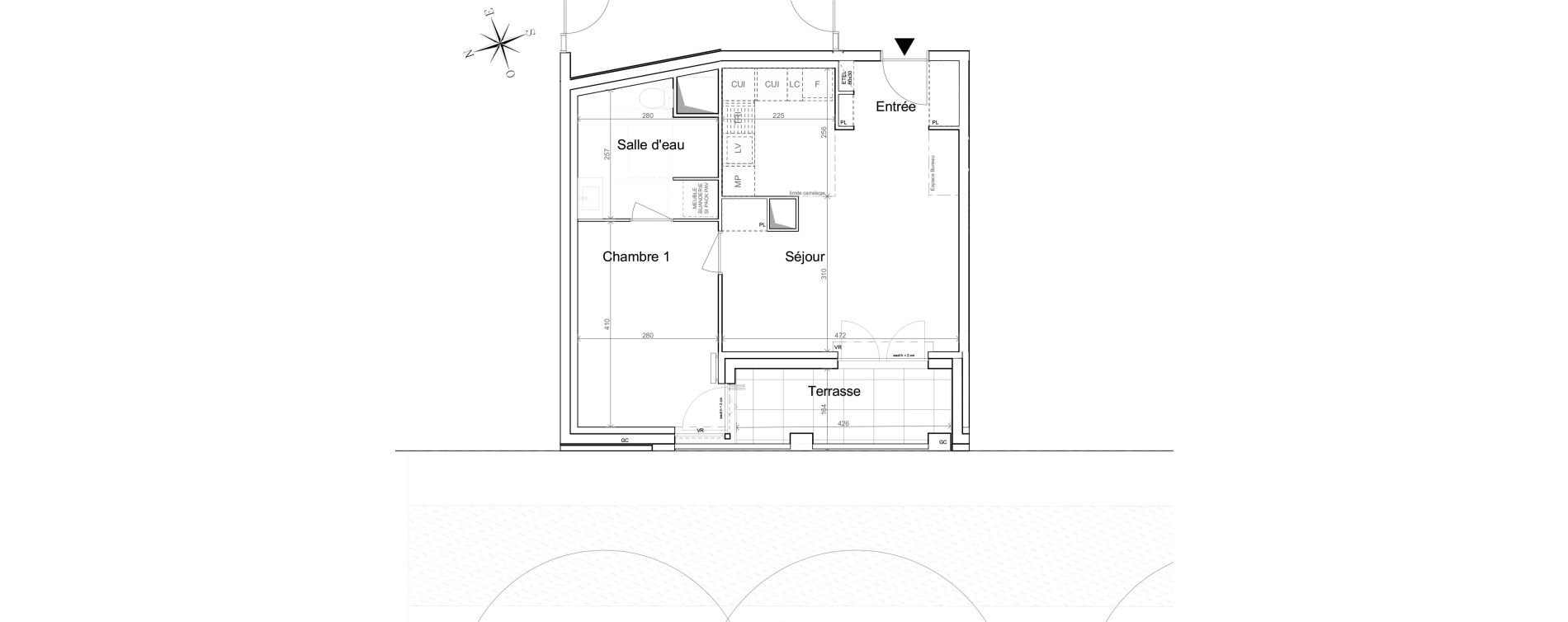 Appartement T2 de 44,67 m2 &agrave; Quesnoy-Sur-De&ucirc;le Centre