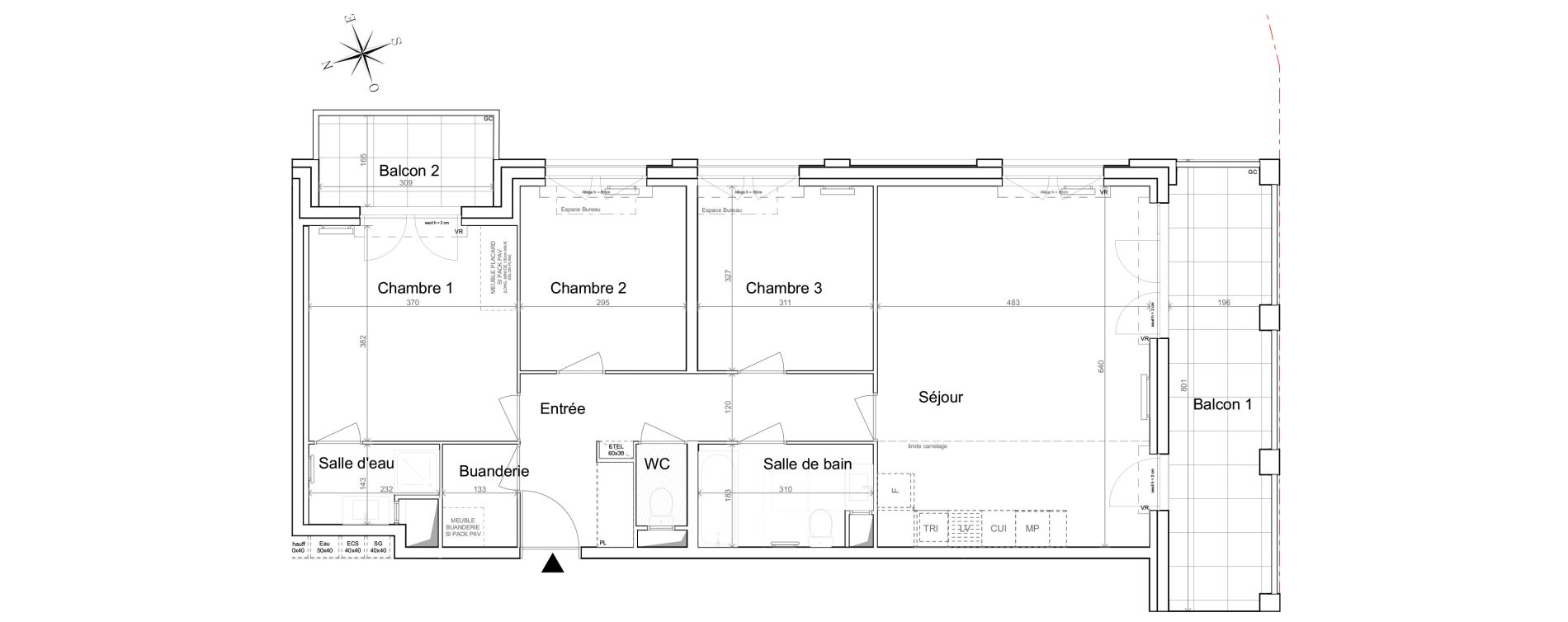 Appartement T4 de 87,88 m2 &agrave; Quesnoy-Sur-De&ucirc;le Centre
