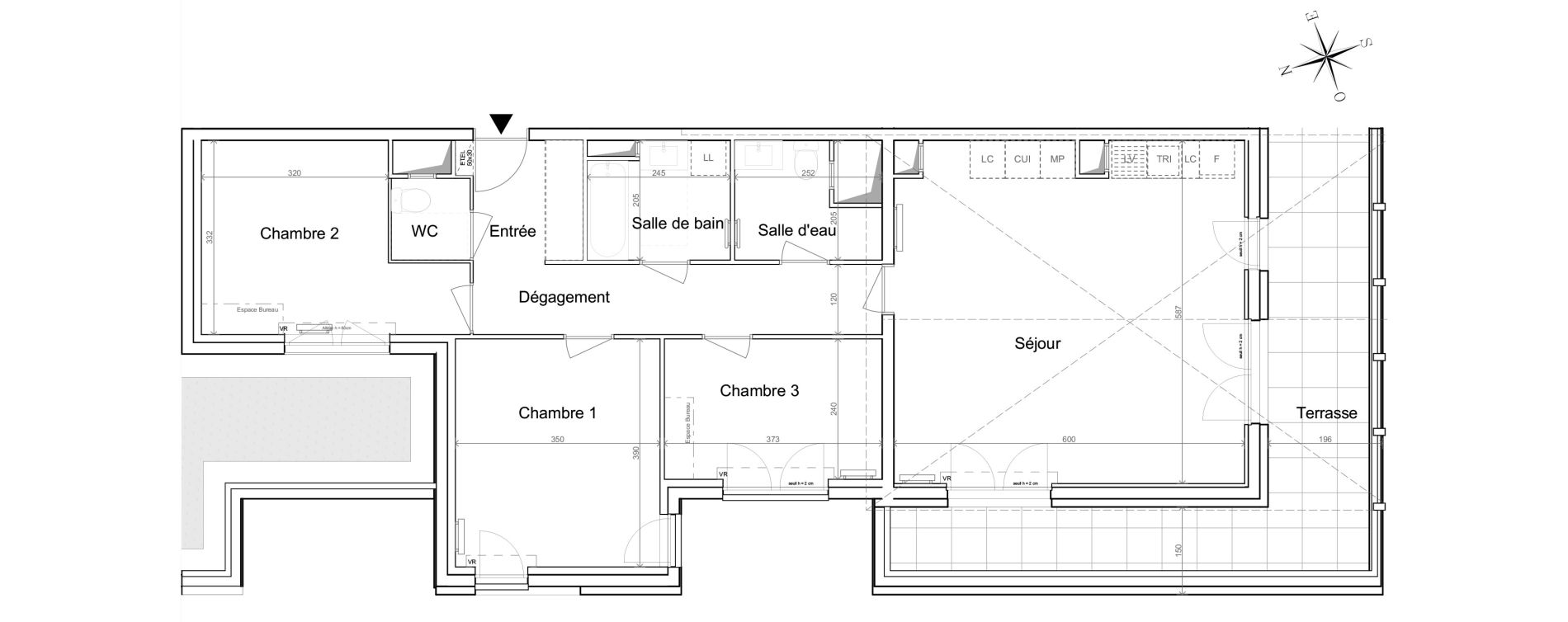 Appartement T4 de 92,56 m2 &agrave; Quesnoy-Sur-De&ucirc;le Centre