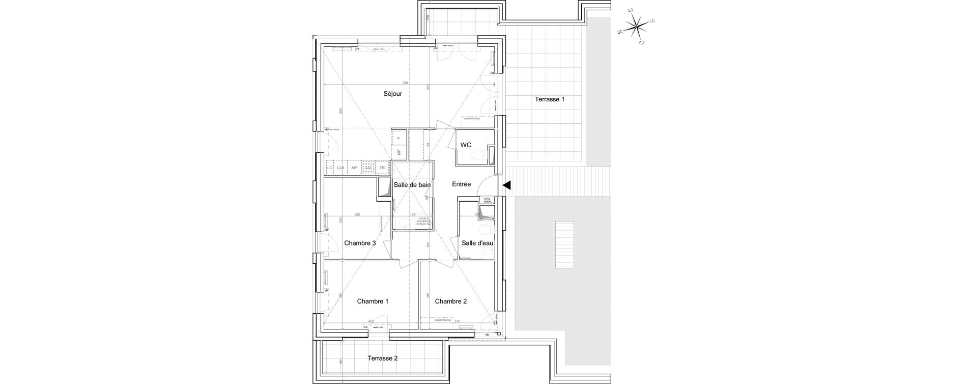 Appartement T4 de 83,87 m2 &agrave; Quesnoy-Sur-De&ucirc;le Centre