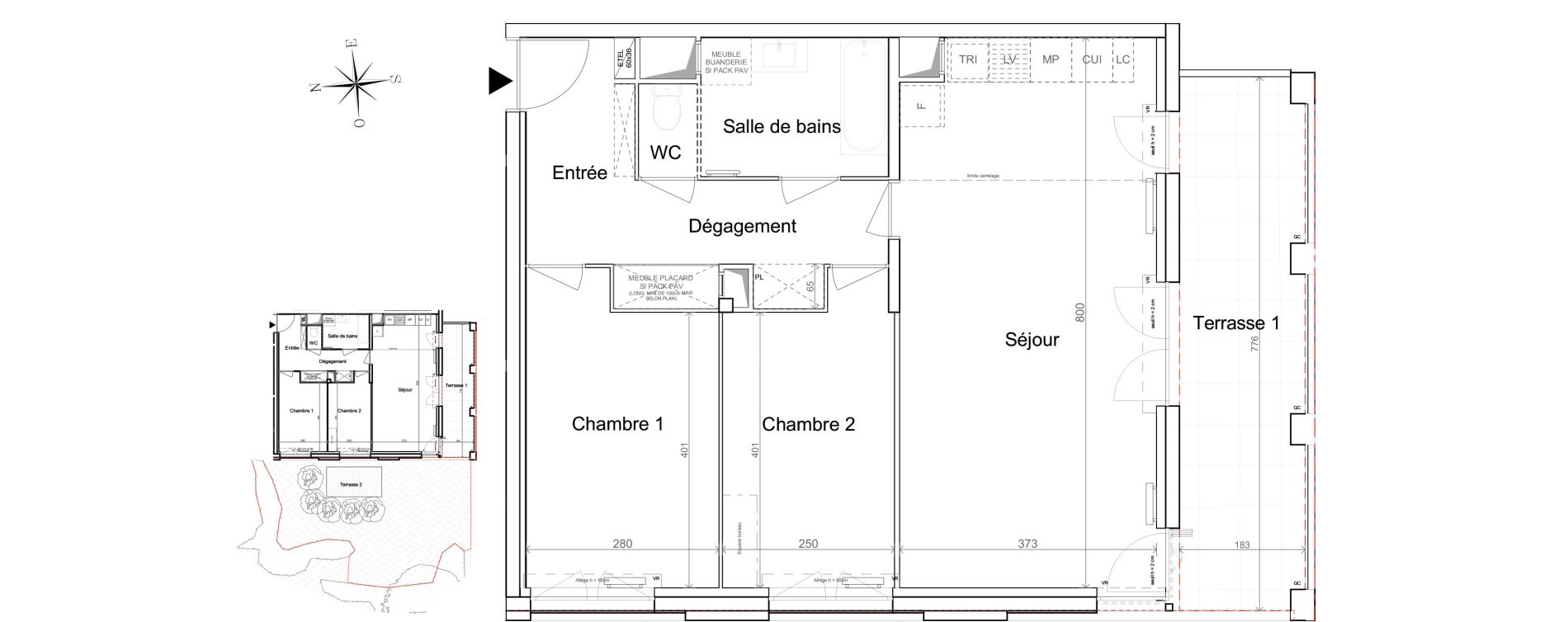 Appartement T3 de 69,89 m2 &agrave; Quesnoy-Sur-De&ucirc;le Centre