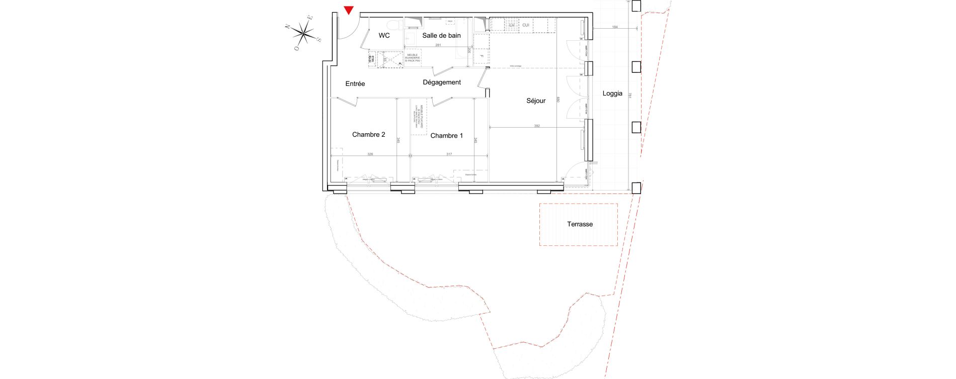 Appartement T3 de 68,07 m2 &agrave; Quesnoy-Sur-De&ucirc;le Centre