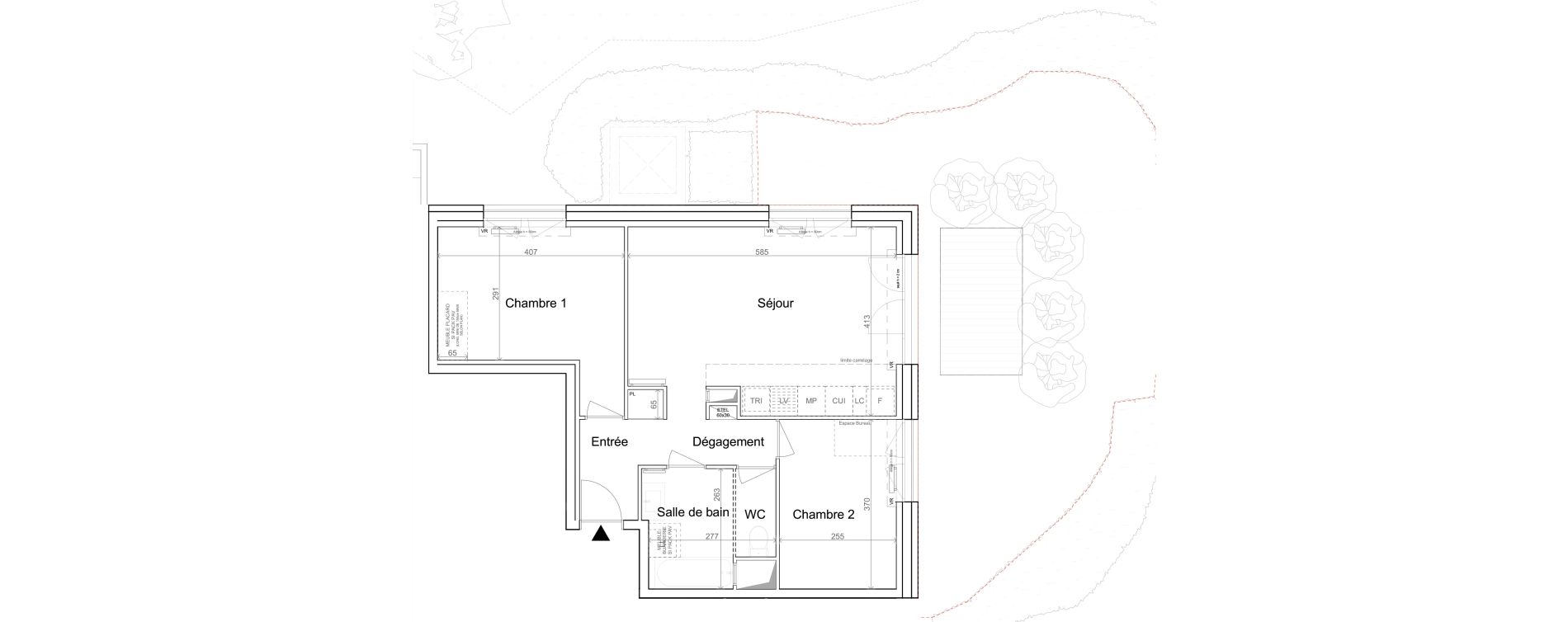 Appartement T3 de 58,68 m2 &agrave; Quesnoy-Sur-De&ucirc;le Centre