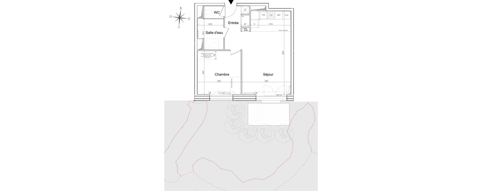 Appartement T2 de 46,86 m2 &agrave; Quesnoy-Sur-De&ucirc;le Centre