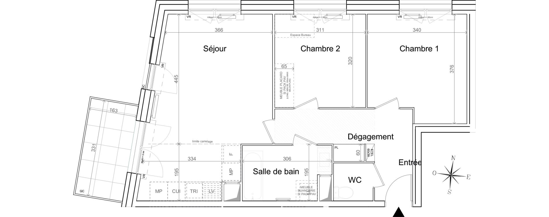 Appartement T3 de 61,77 m2 &agrave; Quesnoy-Sur-De&ucirc;le Centre