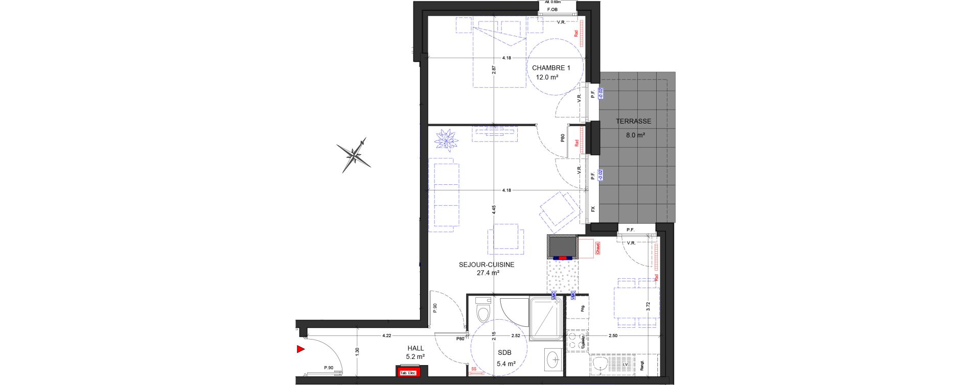 Appartement T3 de 50,00 m2 &agrave; Ronchin Centre