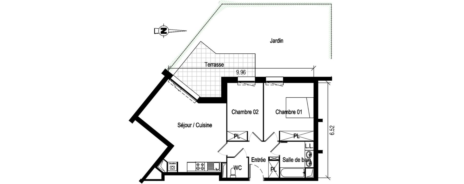 Appartement T3 de 61,46 m2 &agrave; Roncq Centre