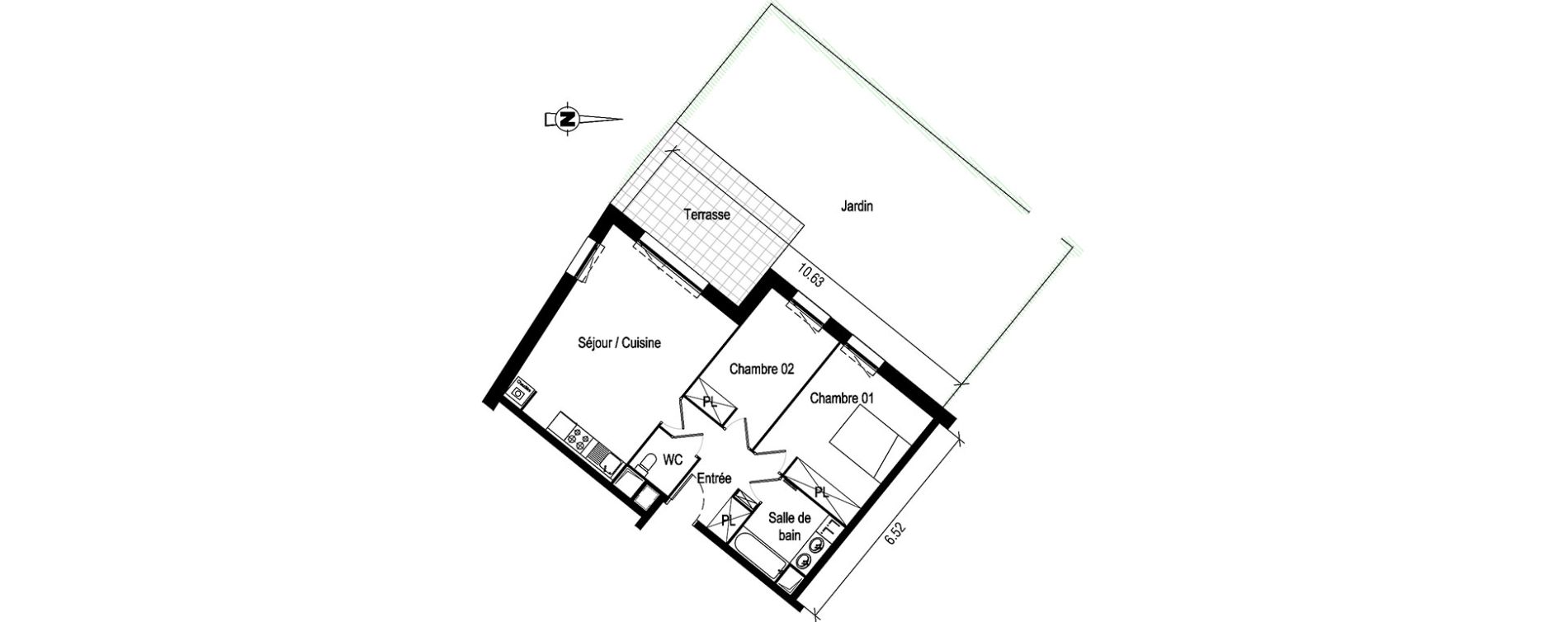 Appartement T3 de 62,30 m2 &agrave; Roncq Centre