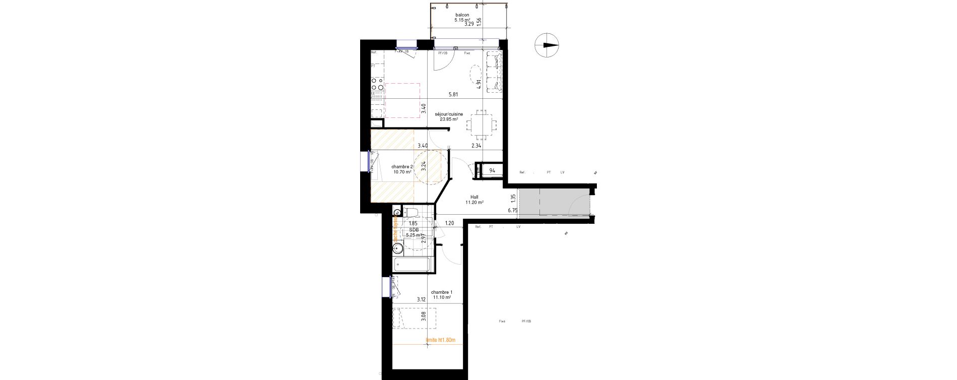 Appartement T3 de 62,10 m2 &agrave; Roncq Centre