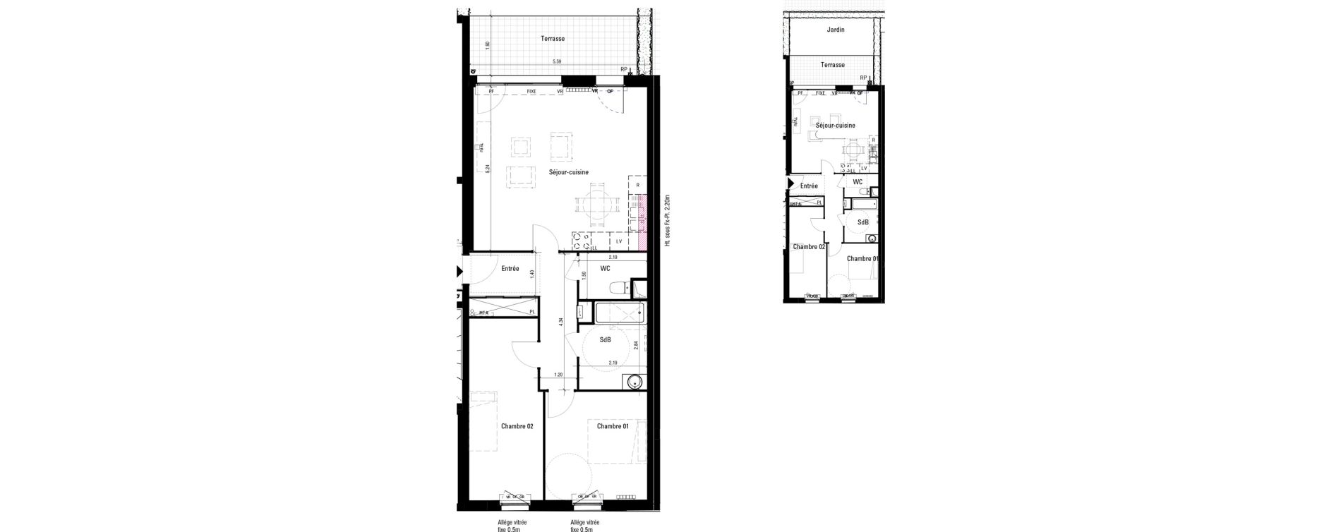 Appartement T3 de 72,55 m2 &agrave; Roubaix Anseele