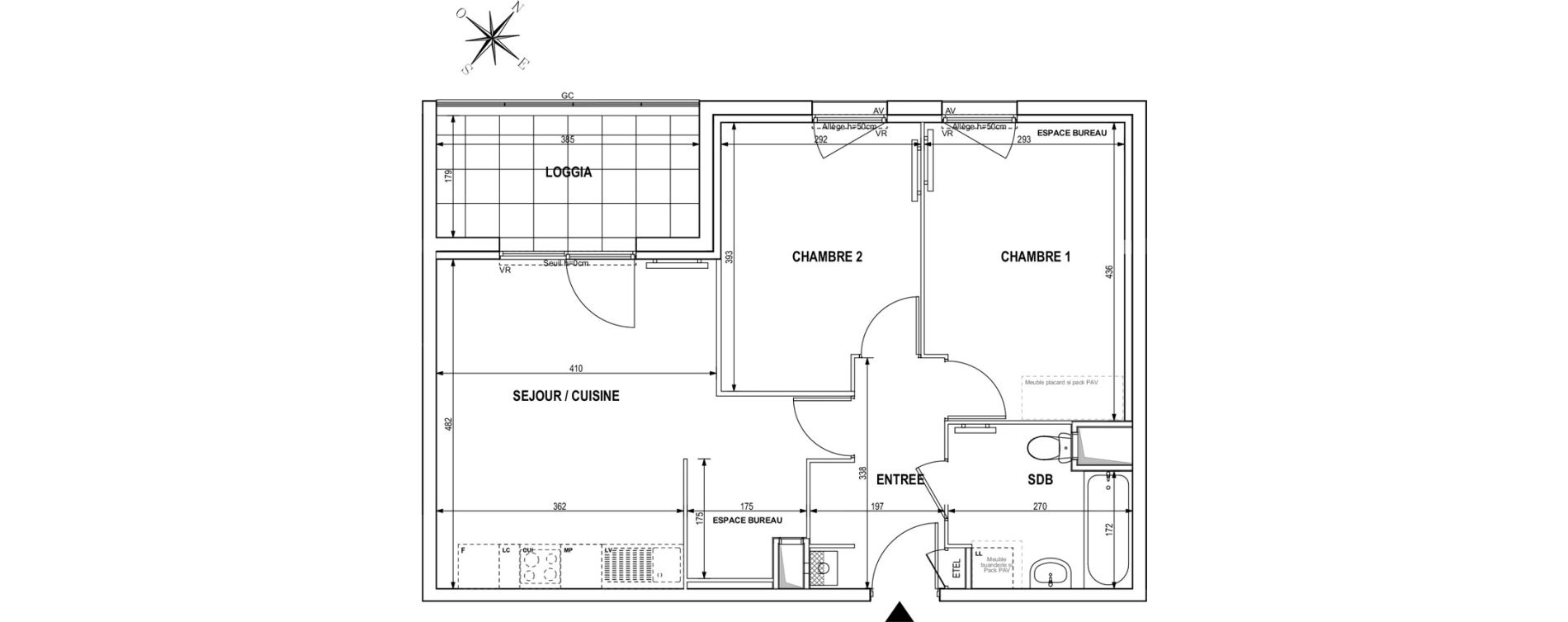 Appartement T3 de 58,80 m2 &agrave; Roubaix Fraternit&eacute;