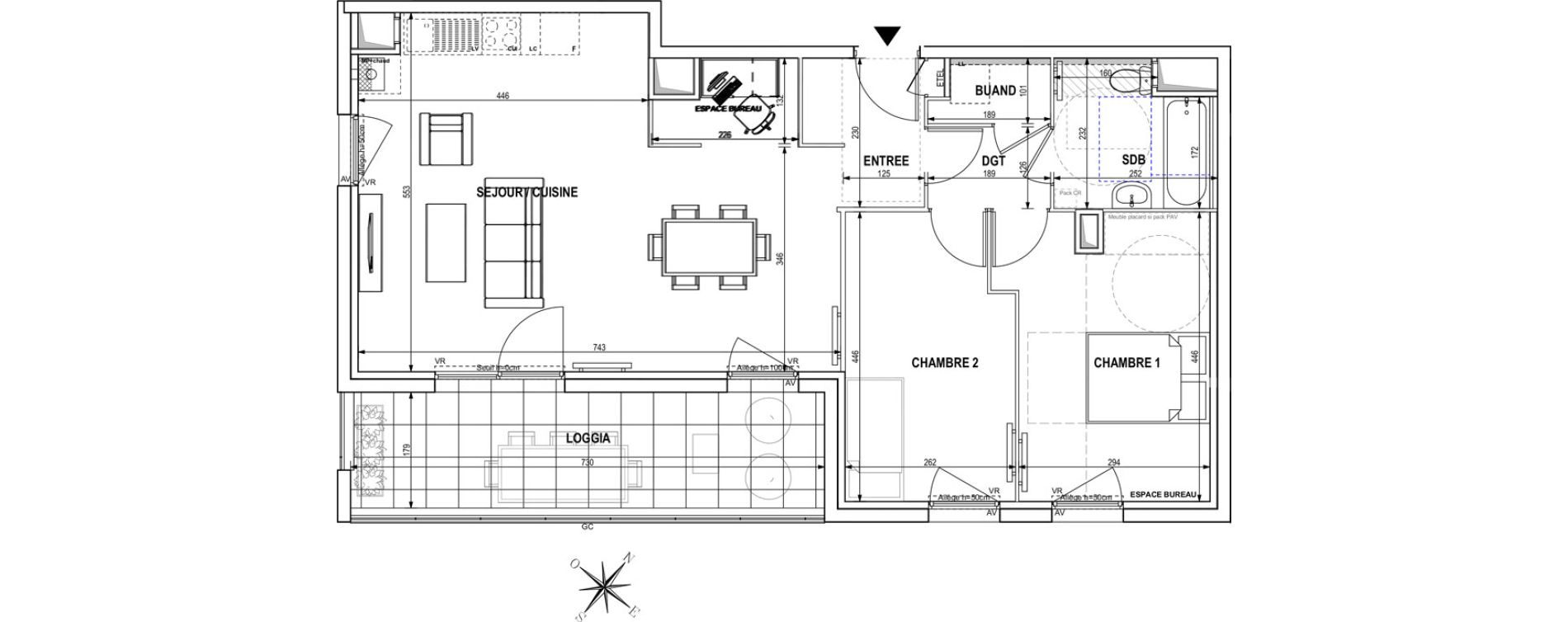 Appartement T3 de 74,69 m2 &agrave; Roubaix Fraternit&eacute;