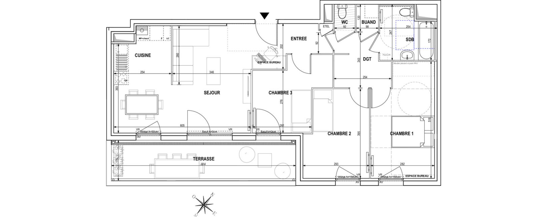 Appartement T4 de 79,87 m2 &agrave; Roubaix Fraternit&eacute;