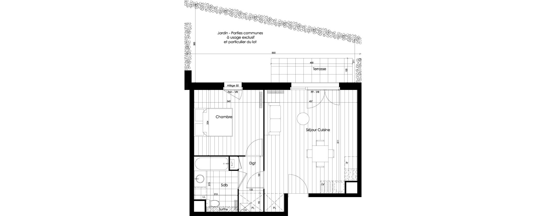 Appartement T2 de 43,45 m2 &agrave; Roubaix Vauban