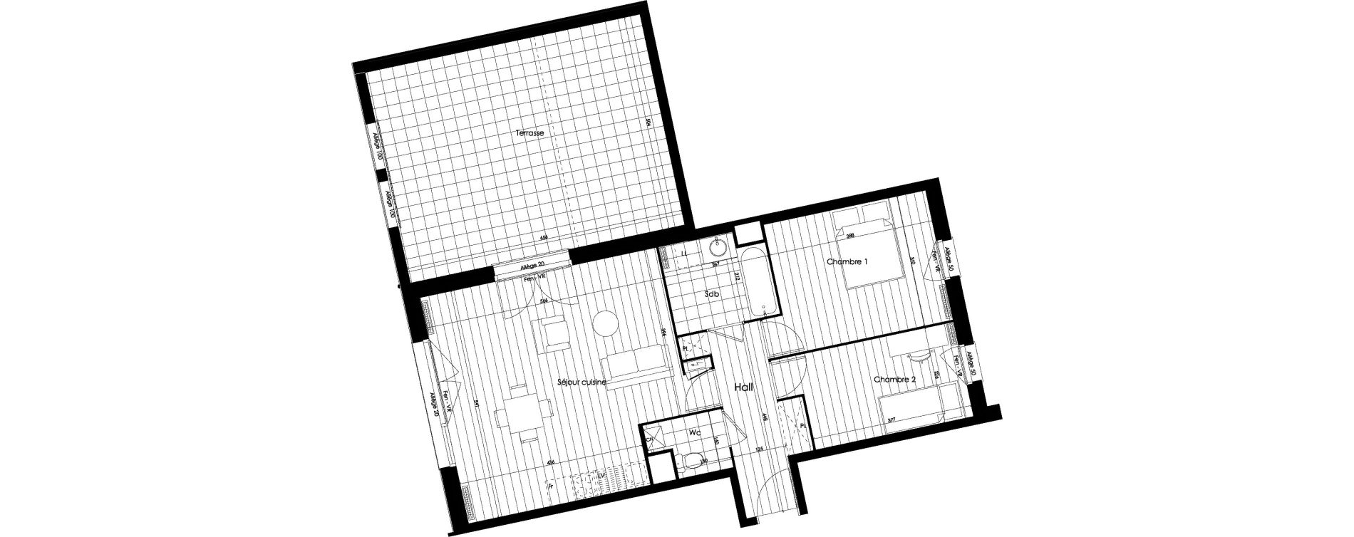 Appartement T3 de 64,78 m2 &agrave; Roubaix Vauban