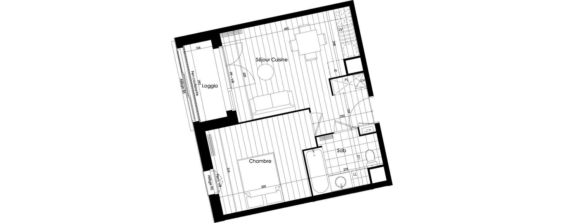 Appartement T2 de 35,20 m2 &agrave; Roubaix Vauban