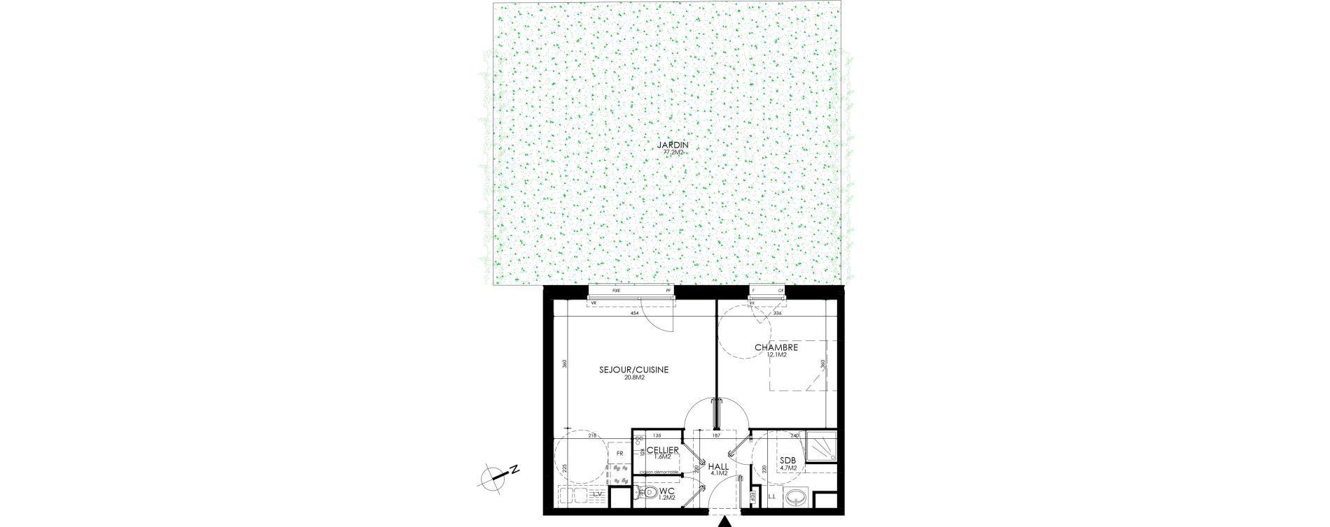 Appartement T2 de 44,50 m2 &agrave; Roubaix Centre