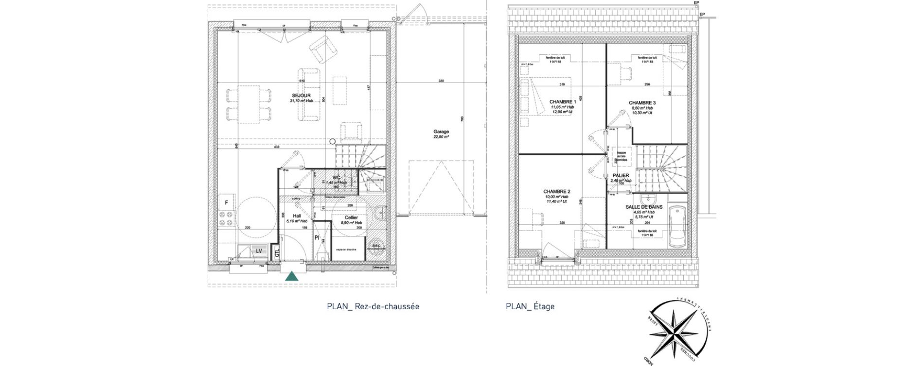 Maison T4 de 85,45 m2 &agrave; Sainghin-En-Weppes Centre