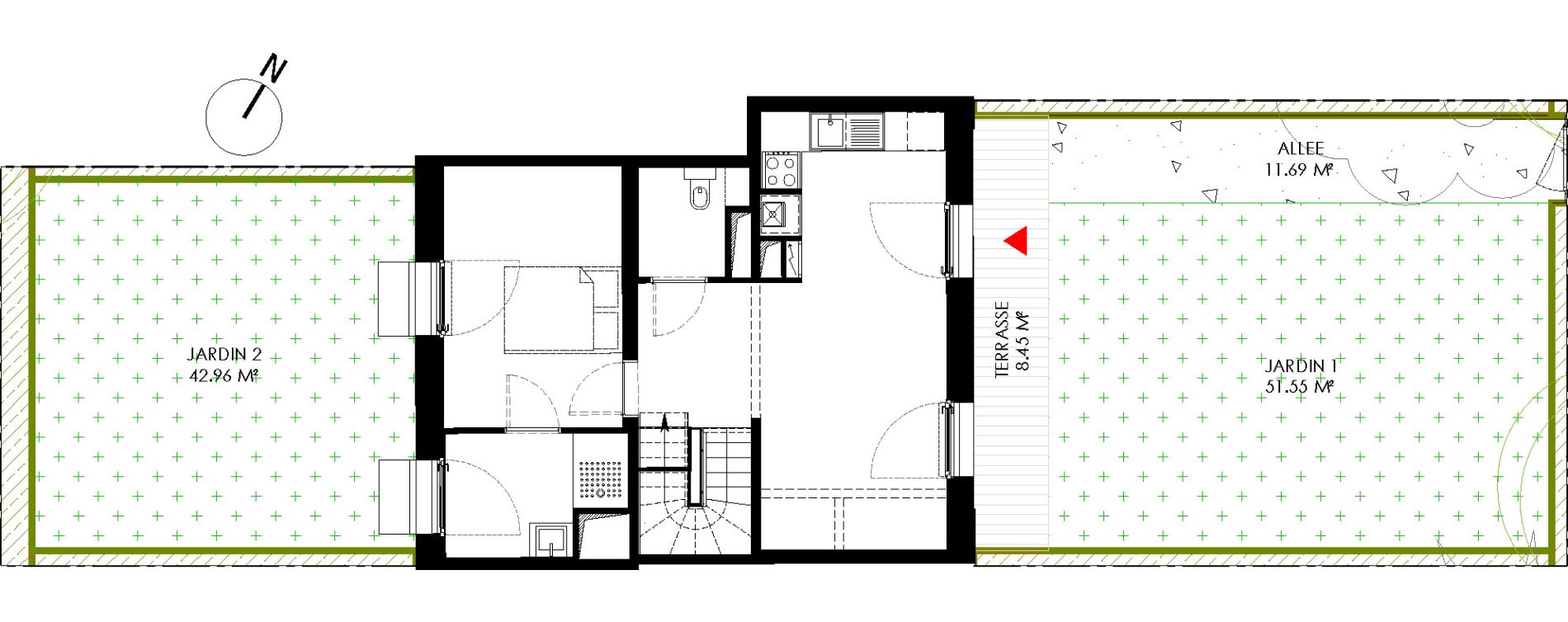 Duplex T5 de 91,04 m2 &agrave; Saint-Andr&eacute;-Lez-Lille Centre
