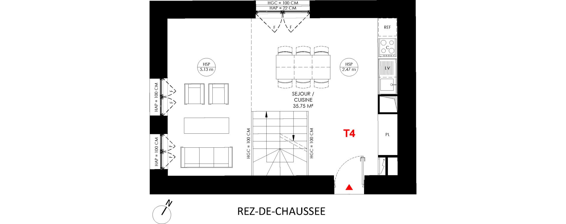 Triplex T4 de 92,90 m2 à Saint-André-Lez-Lille Centre