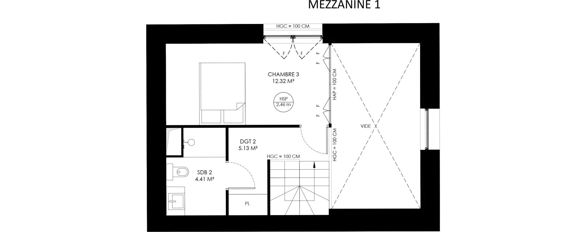 Triplex T4 de 92,80 m2 &agrave; Saint-Andr&eacute;-Lez-Lille Centre