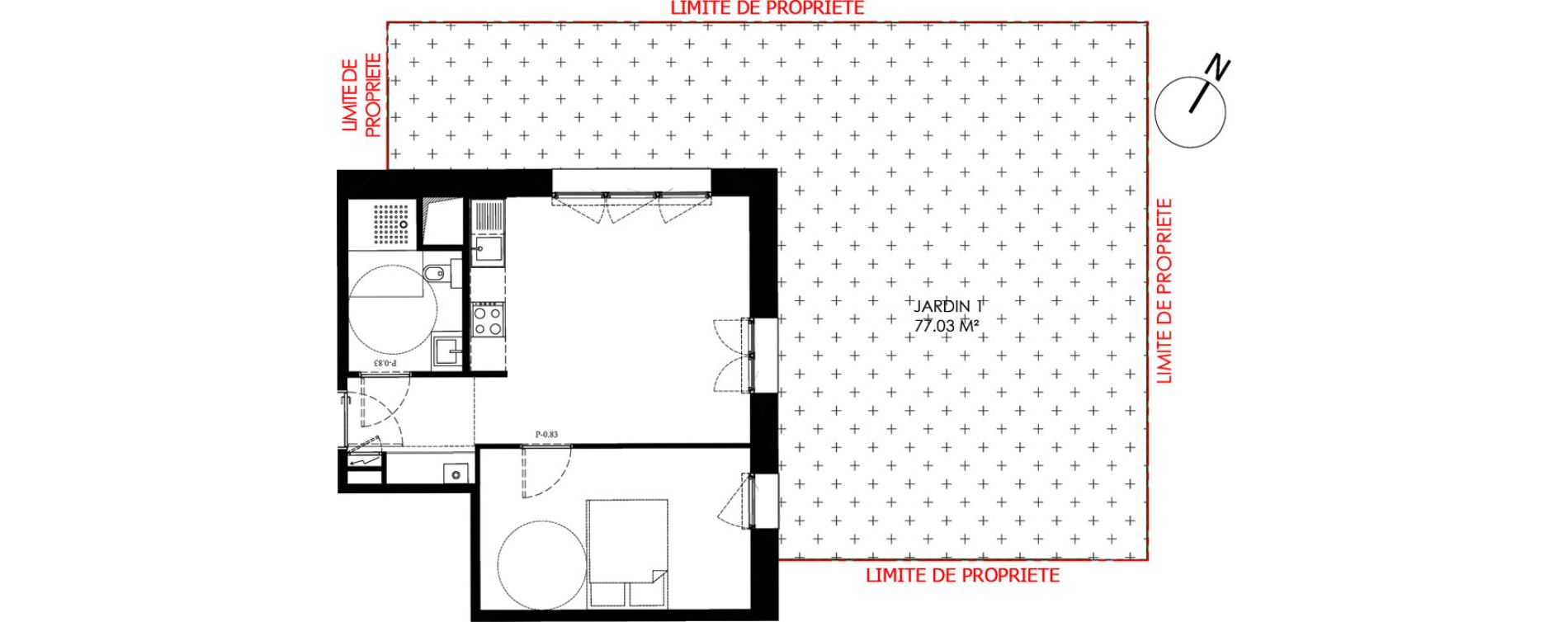 Appartement T2 de 42,80 m2 &agrave; Saint-Andr&eacute;-Lez-Lille Centre