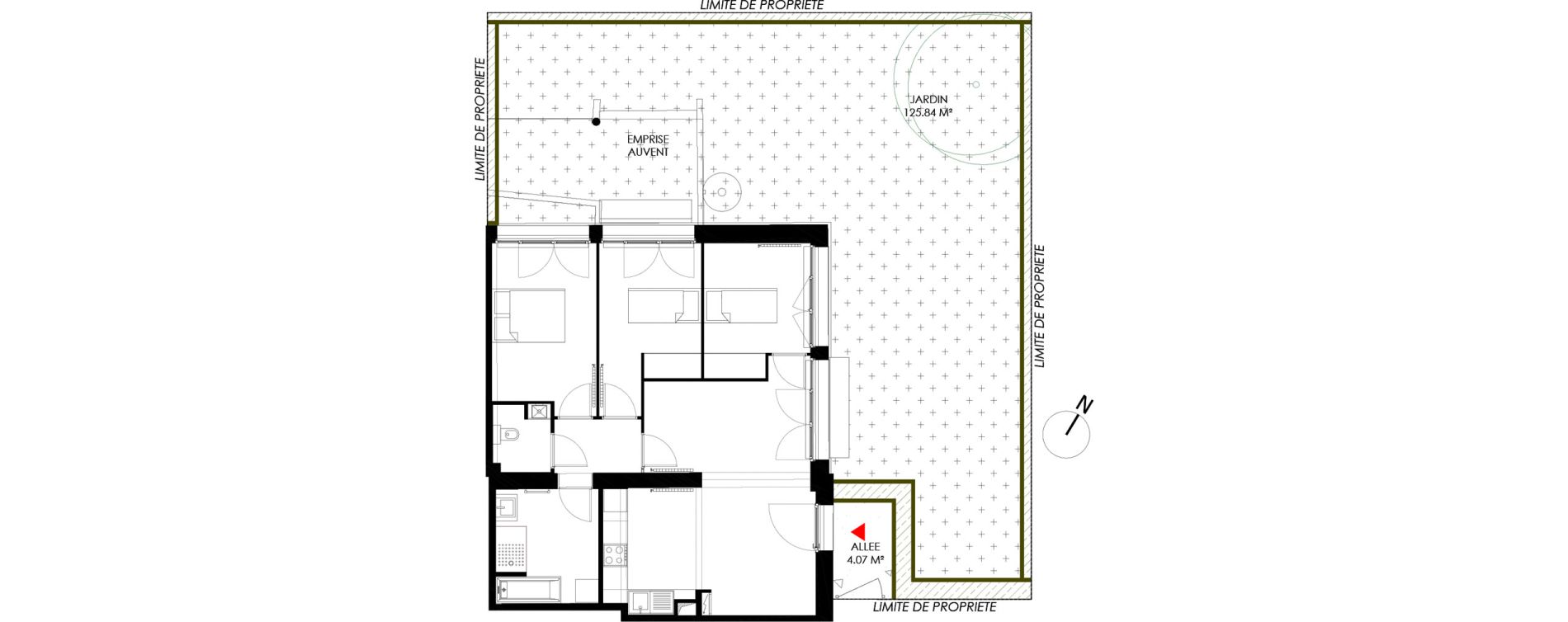 Appartement T4 de 74,97 m2 &agrave; Saint-Andr&eacute;-Lez-Lille Centre