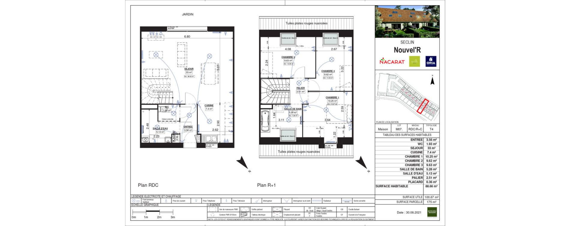 Maison T4 de 88,66 m2 &agrave; Seclin Centre