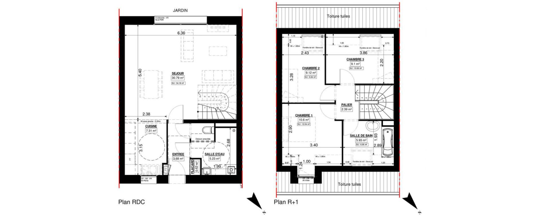 Maison T4 de 85,99 m2 &agrave; Seclin Centre
