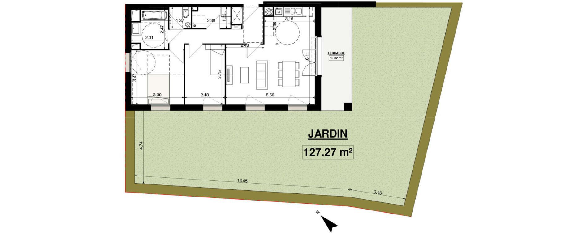 Appartement T3 de 66,41 m2 &agrave; Seclin Centre