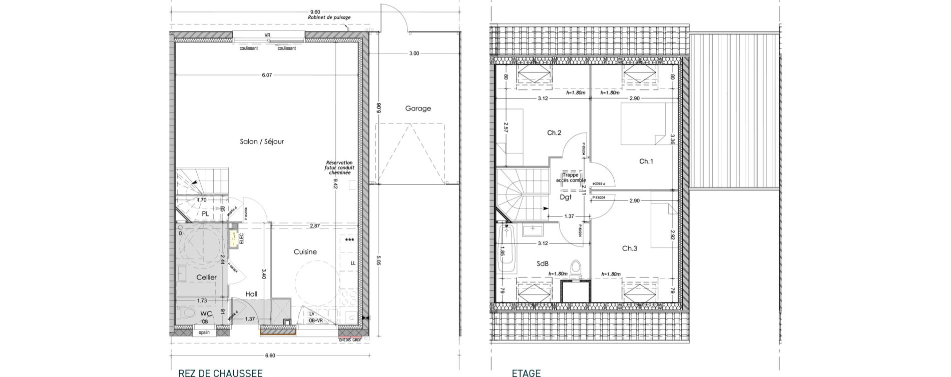 Maison T4 de 89,92 m2 &agrave; T&eacute;teghem-Coudekerque-Village Centre