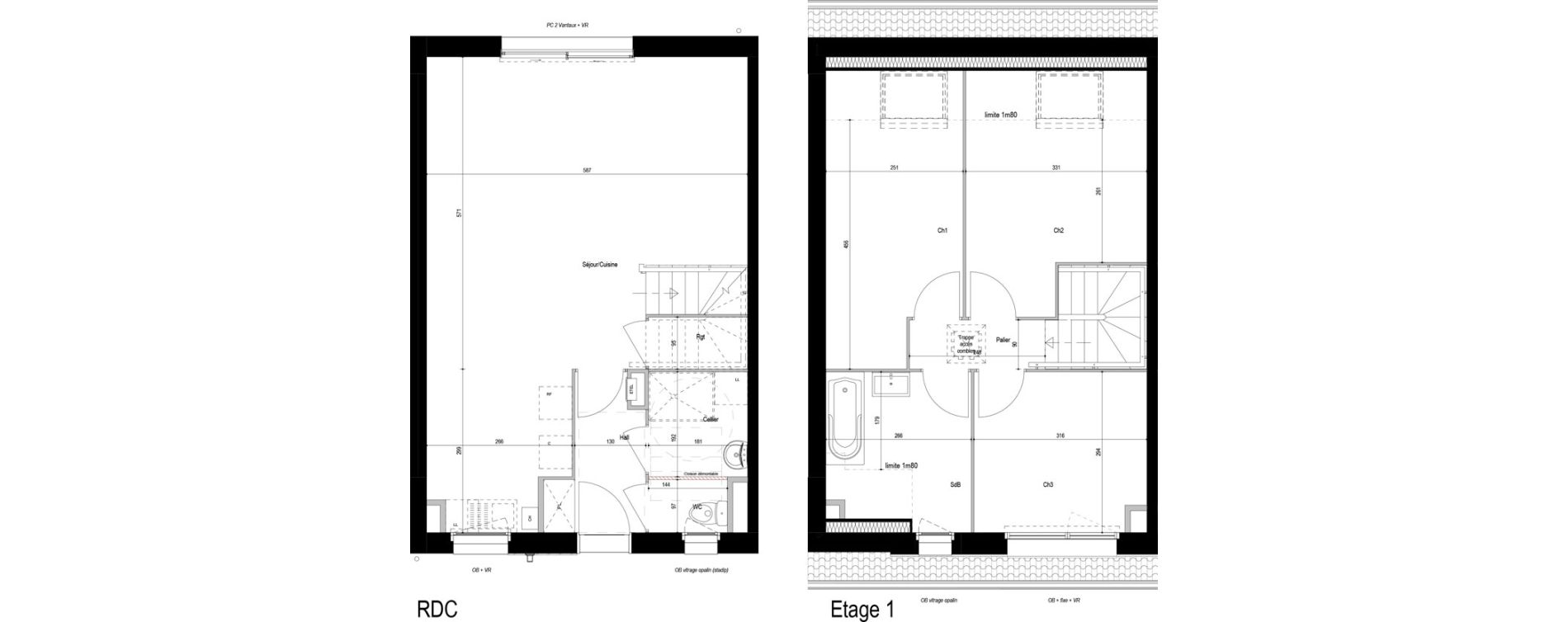 Maison T4 de 85,00 m2 &agrave; Thumeries Centre