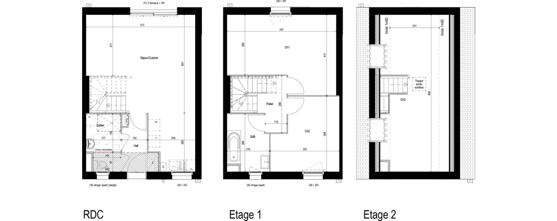 Maison T4 de 100,40 m2 &agrave; Thumeries Centre