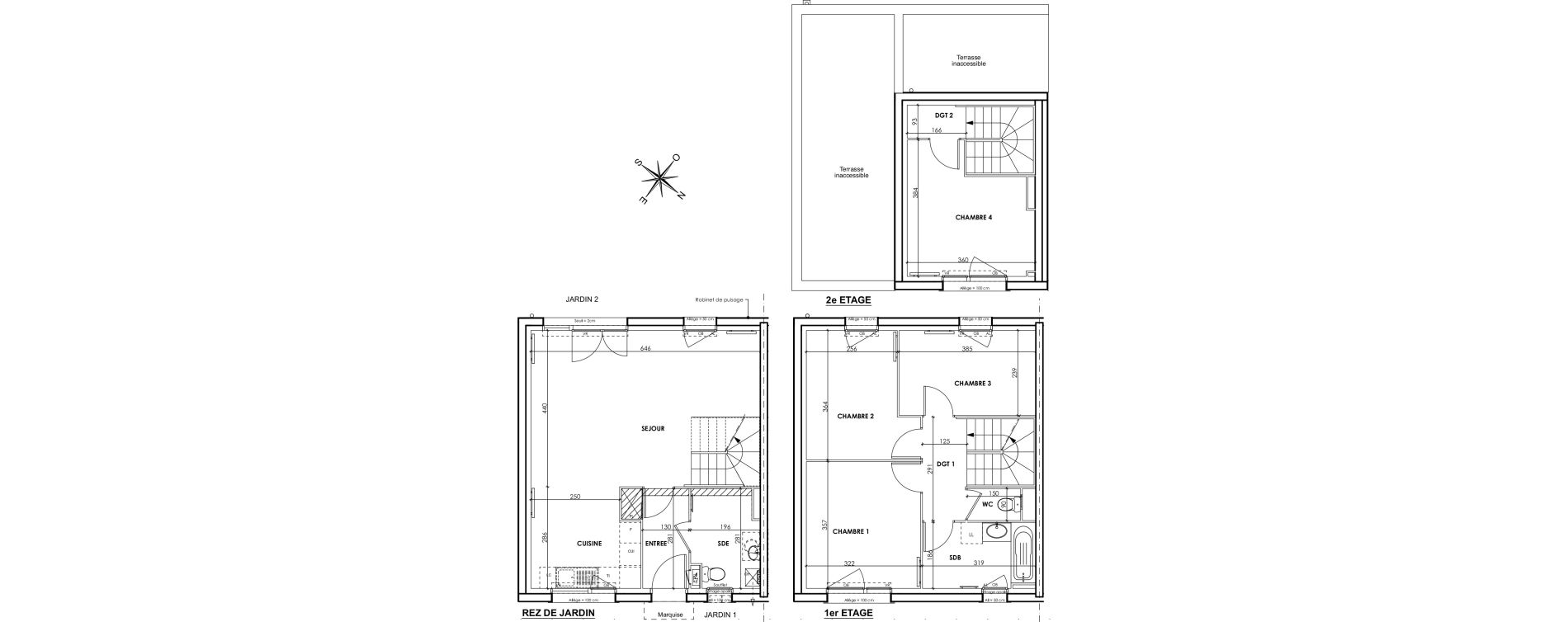 Maison T5 de 97,41 m2 &agrave; Tourcoing Clinquet - bois d achelles