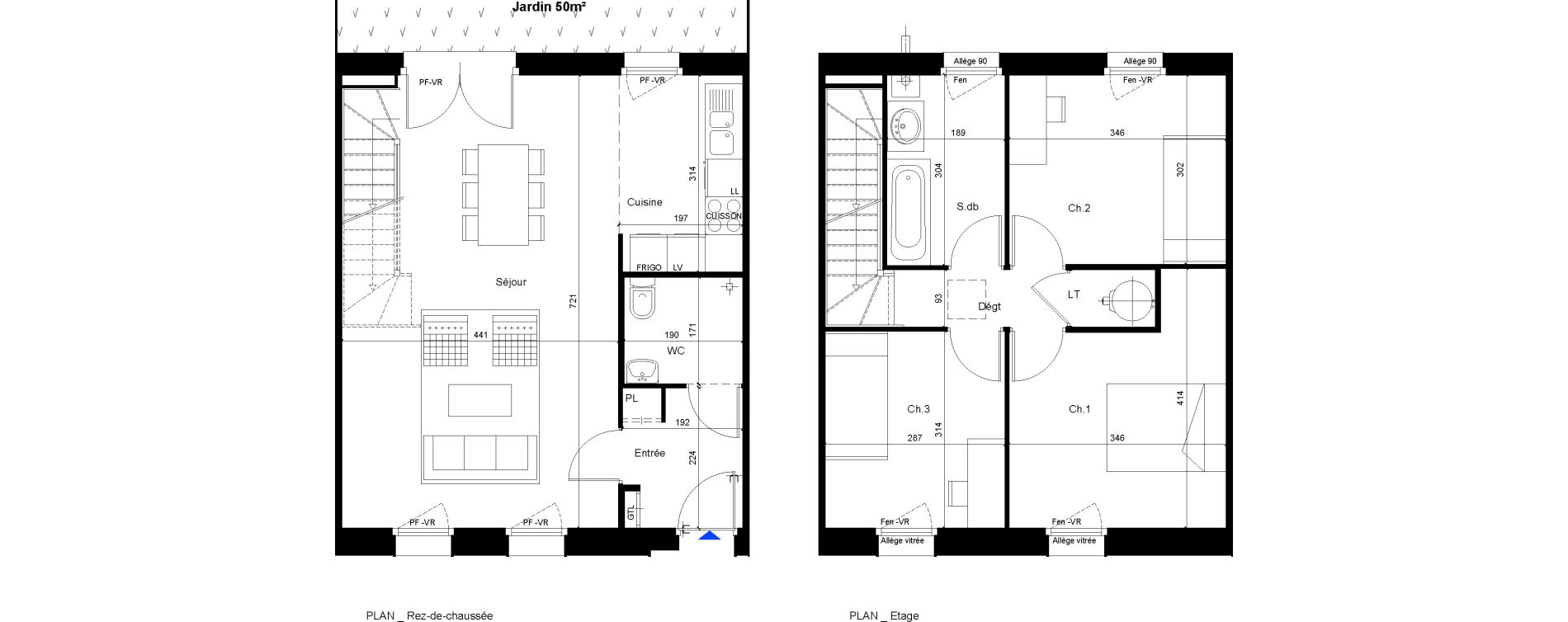 Maison T4 de 83,41 m2 &agrave; Tourcoing Virolois