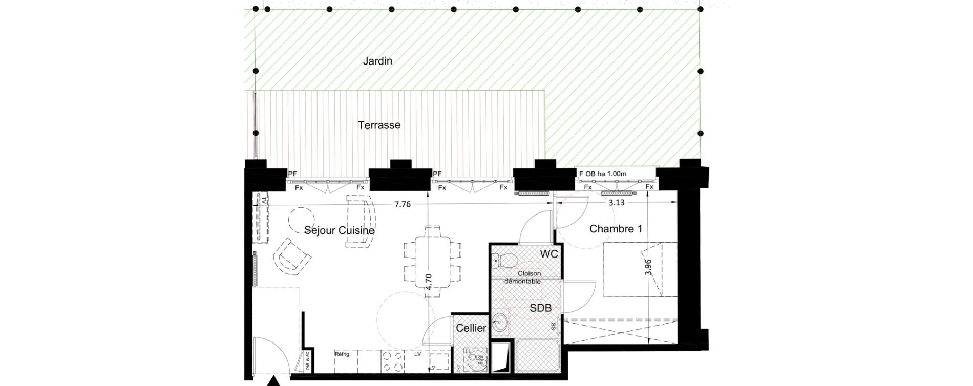 Appartement T2 de 48,70 m2 &agrave; Tourcoing Centre
