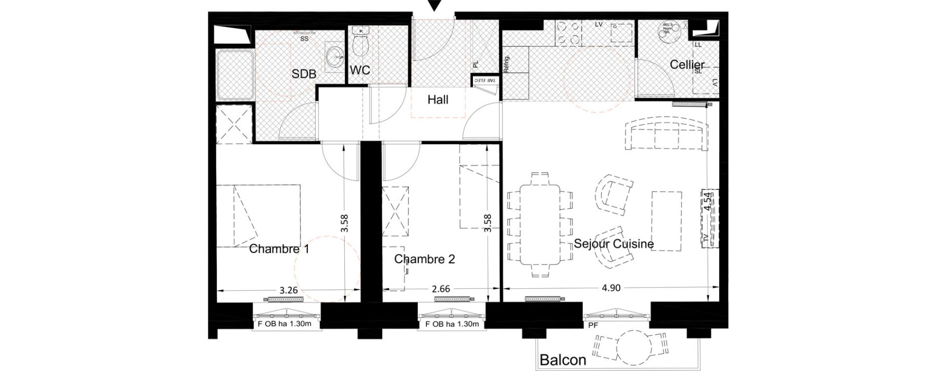 Appartement T3 de 68,00 m2 &agrave; Tourcoing Centre