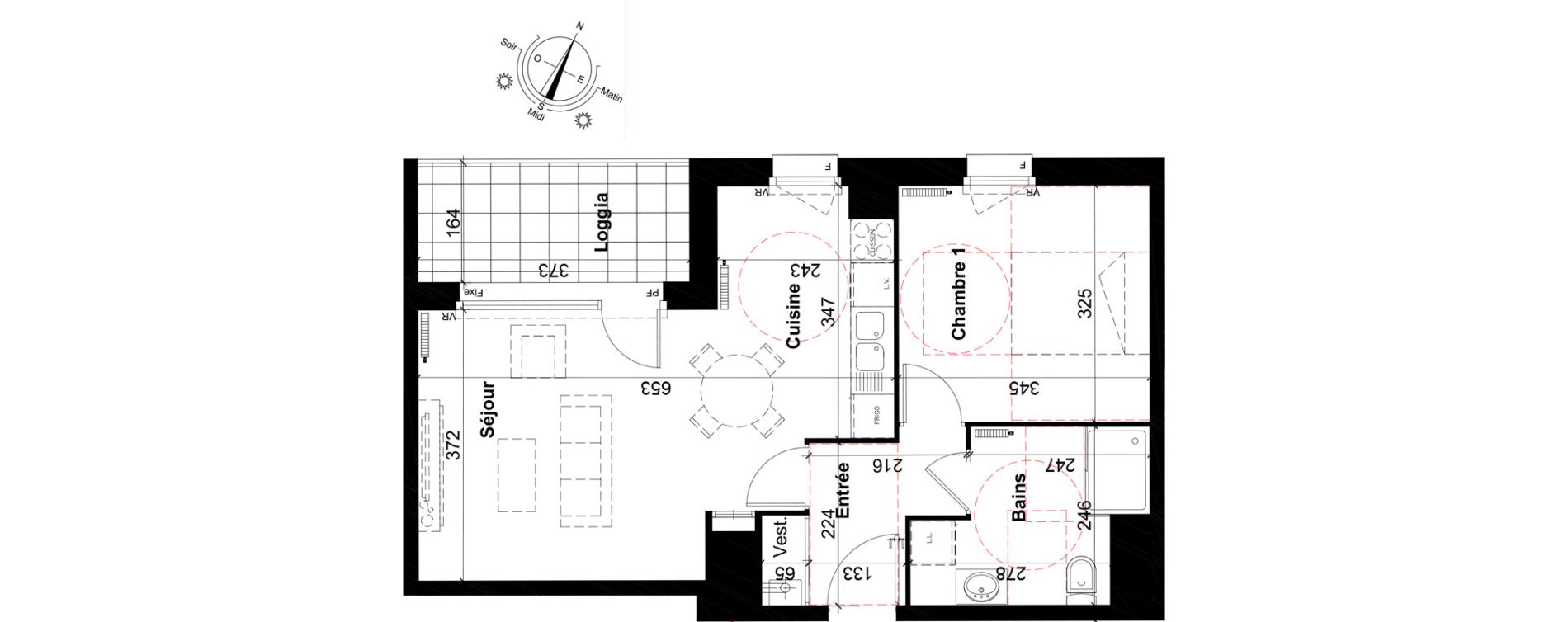 Appartement T2 de 46,58 m2 &agrave; Tourcoing Les phalempins