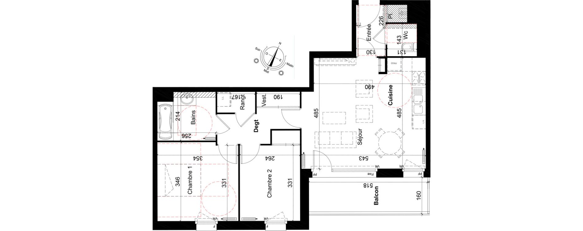 Appartement T3 de 64,78 m2 &agrave; Tourcoing Les phalempins